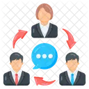 Employee Discussion Staff Meeting Team Discussion Icon