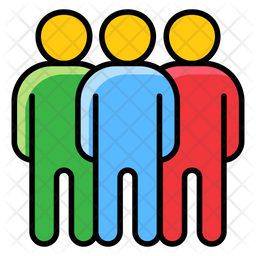 Staff Members Icon Download In Colored Outline Style