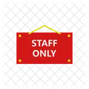 Staff Only Sign Service Icon