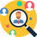 Staff Search Magnifier Icon
