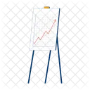 Staffelei Liniendiagramm Diagramm Icon