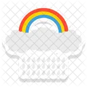 Pioggia Con Arcobaleno Arcobaleno Cielo Icon