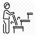 Staircase Cleaning Sweeping Mopping Icon