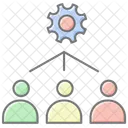 Stakeholder Management Lineares Farbsymbol Icon