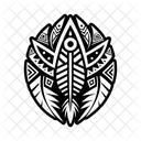 Stammes Feder Gefieder Stammes Symbol