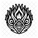 Stammes Flamme Brennen Stammes Symbol