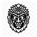Stammesmaske Ethnische Maske Stammes Symbol