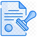Stamp Business Declaration Icon