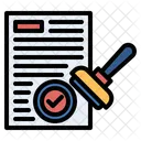 Stamp Approved Document Icon