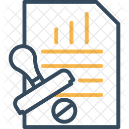 Stamp Document Icon - Download in Dualtone Style