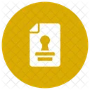 Stamp File File Approved Icon