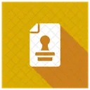 Stamp File File Approved Icon