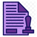 Stamp Approved Document Icon