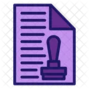 Stamp Approved Document Icon