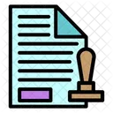 Stamp Approved Document Icon