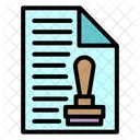 Stamp Approved Document Icon