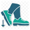 Stamp Shoe Tap Stomping Foot Stomp Press Impression Seal Mark Step Dance Icon