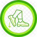 Stamp Shoe Tap Stomping Foot Stomp Press Impression Seal Mark Step Dance Icon