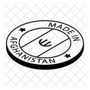 Afghanistan Label Label Mark Icon