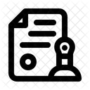 Stamp License Document Icon