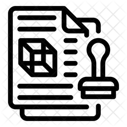 Stamp Paper Icon - Download in Line Style