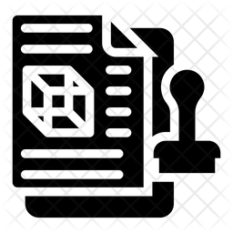 Stamp Paper Icon - Download in Glyph Style