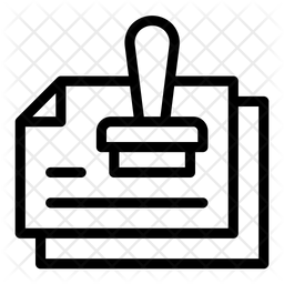 Stamp Paper Icon - Download in Line Style