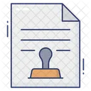 Paper Report Stamp Icon