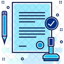 Stamp Paper Agreement Business Icon