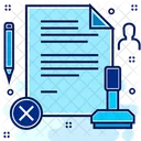 Stamp Paper Agreement Business Icon