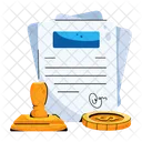 Stamp Paper Contract Paper Agreement Paper Icon