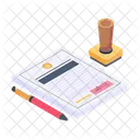 Stamp Paper Court Stamp Notary Stamp Icon