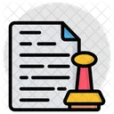 Stamped Paper Stamped Document Stamped Doc Icon