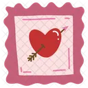 Stamps Valentine Love Icon