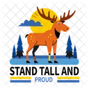 Stand Tall Moose Animal Icon