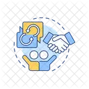 Cooperation Learning Stand Up Icon