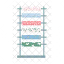 Stand with wallpaper rolls  Icon
