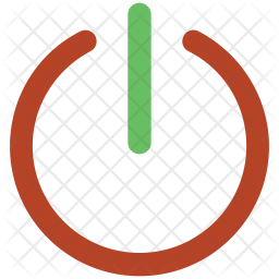 Standby Icon - Download in Colored Outline Style