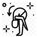 Standing Forward Position Forward Bend Icon