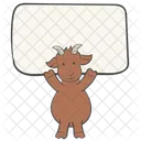 Standing Goat Lift A Board Board Presentation Icon