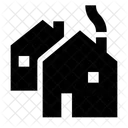 Lage Unterkunft Dorf Symbol