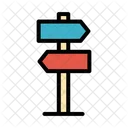 Lage Wegweiser Richtung Symbol