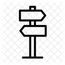 Lage Wegweiser Richtung Symbol