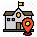 Schule Pin Standorte Symbol