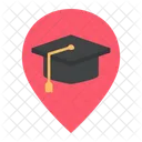 Schule Standort Zeiger Symbol