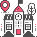 Schulstandort Standort Universitatsstandort Symbol