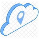 Standortspeicherung Cloud Pin Cloud Standort Symbol