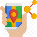 Standort Teilen Smartphone Teilen Symbol