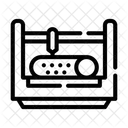 Stanzen Schneiden Rohre Symbol