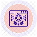 Stack Entwickler Farbkreis Symbol Icon